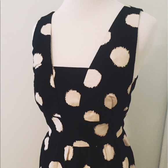 LOFT Blurred Dot V-Neck Dress - Picture 2 of 7